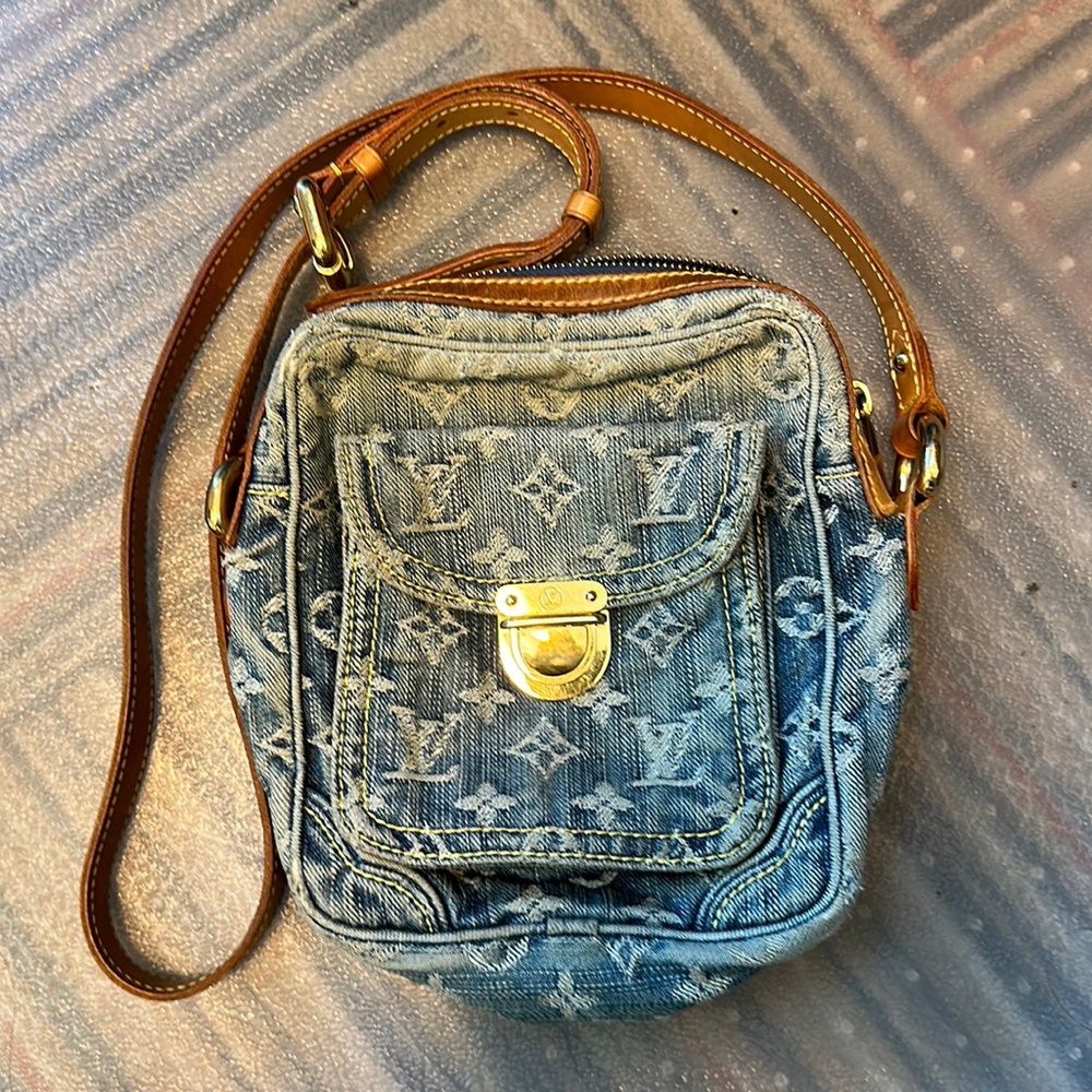 Authentic Louis Vuitton Denim Camera Bag